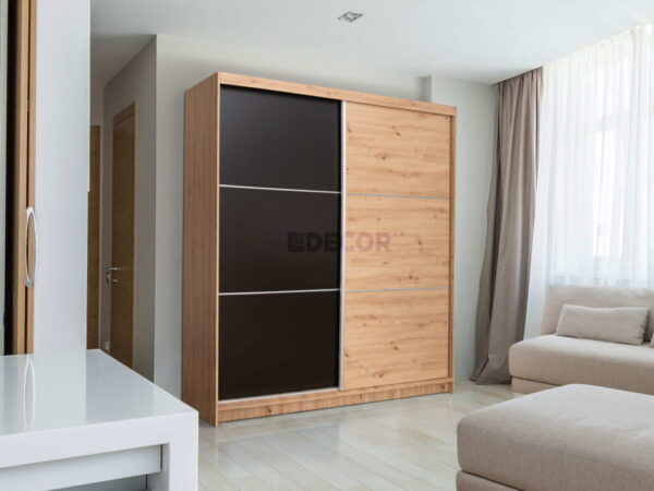 Garderober klizna vrata KLG 200 artisan/crno